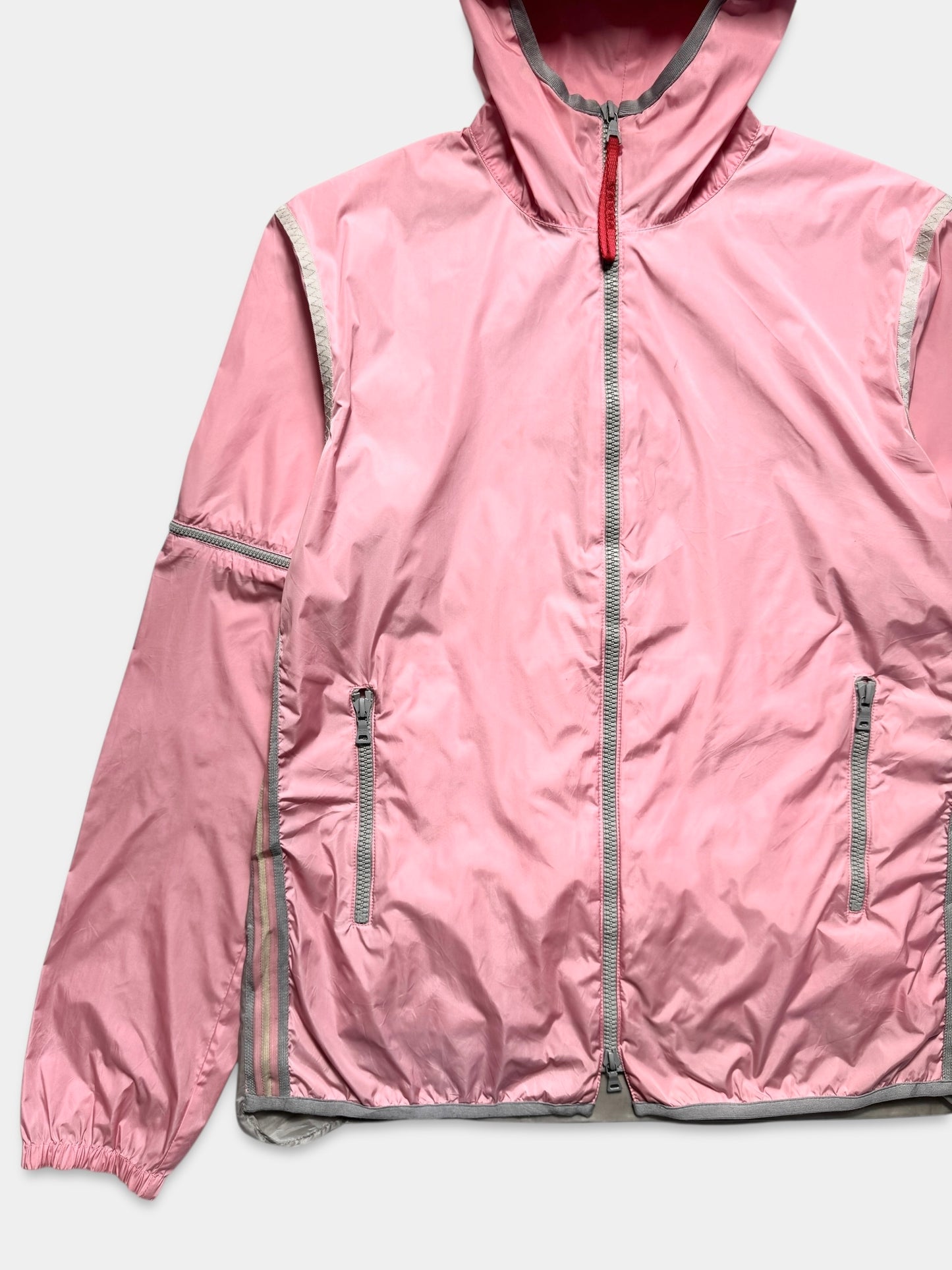 SS00' Prada Sport Baby Pink Nylon Hooded Jacket