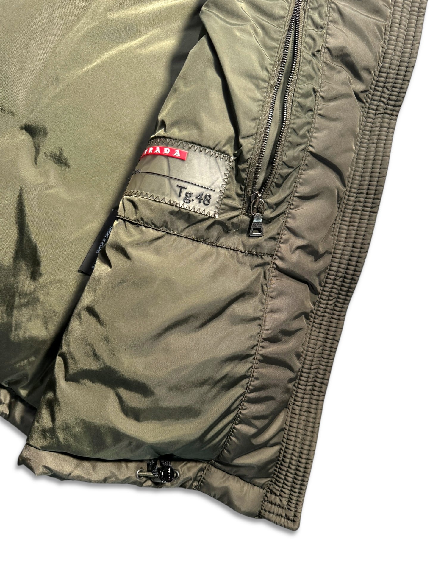 Early 2000’s Prada Sport Deep Khaki Padded Gilet