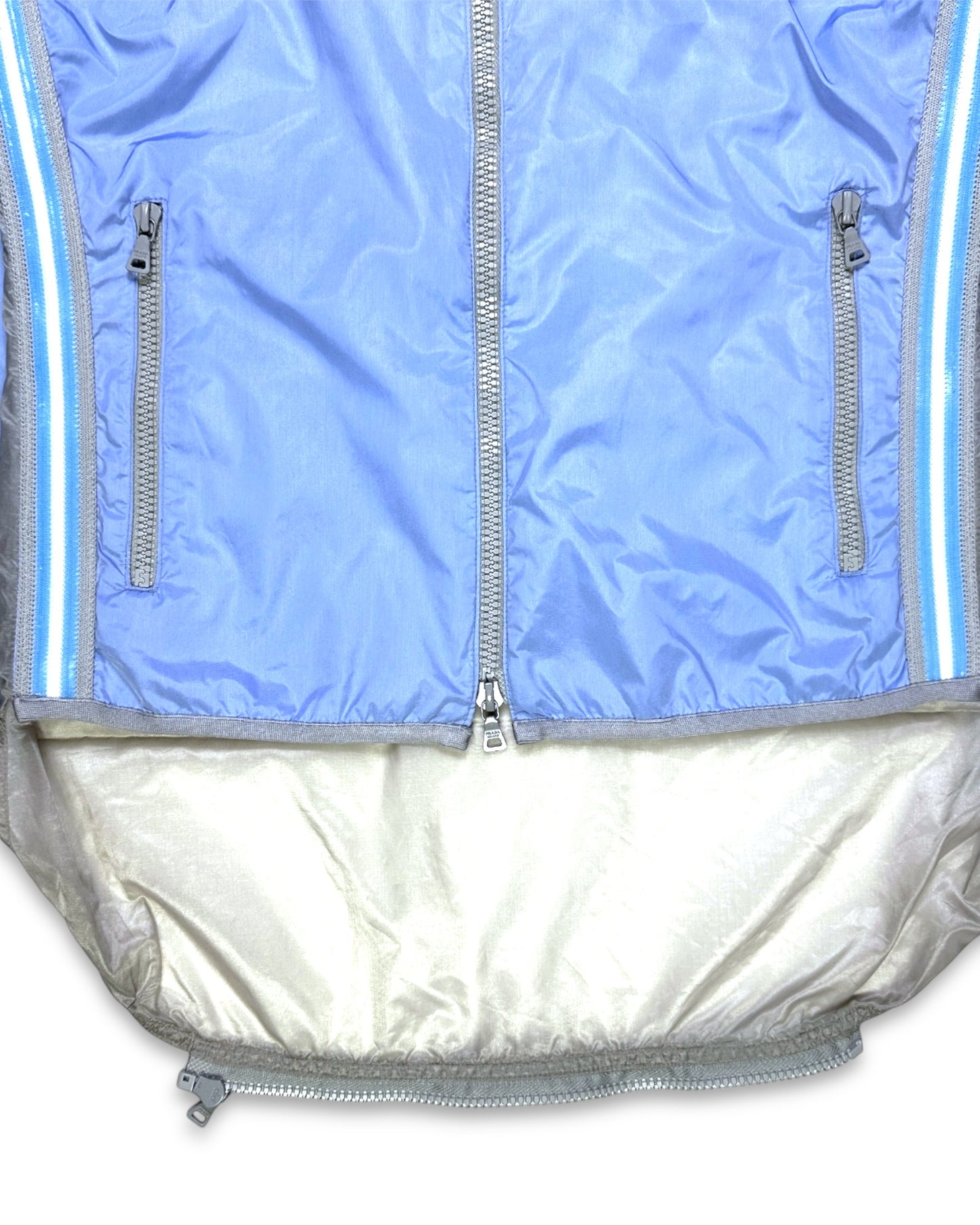 SS00’ Prada Sport Semi Transparent Back Baby Blue Jacket