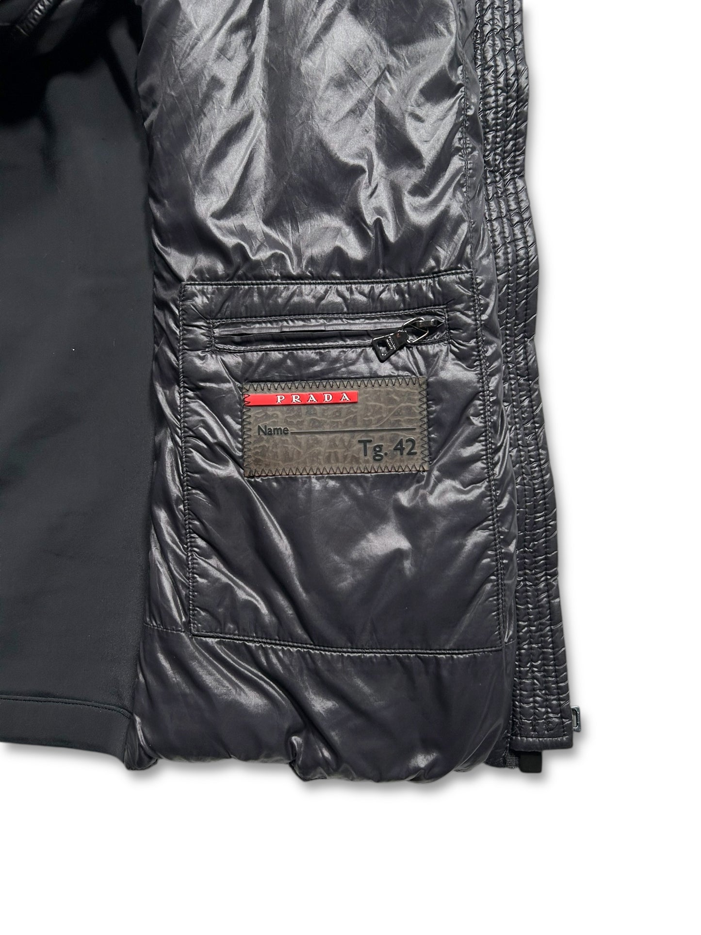 Prada Milano Womens Hooded Down Jacket