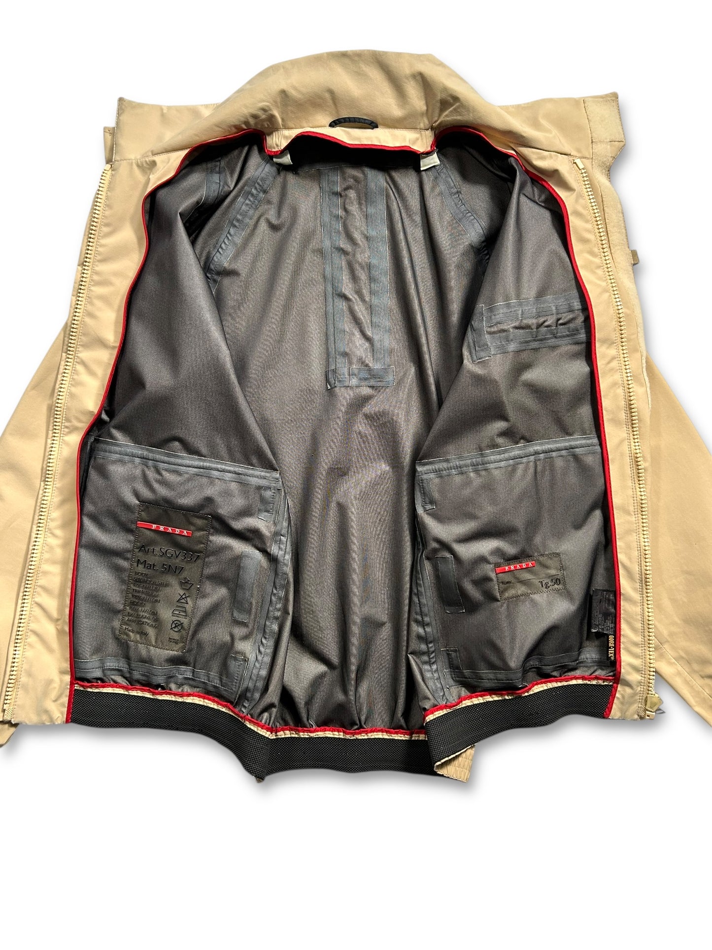 AW01' Prada Luna Rossa Beige Gore-Tex Sailing Jacket