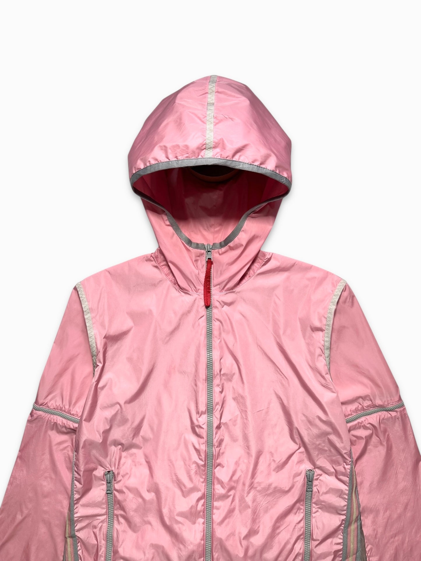 SS00' Prada Sport Baby Pink Nylon Hooded Jacket