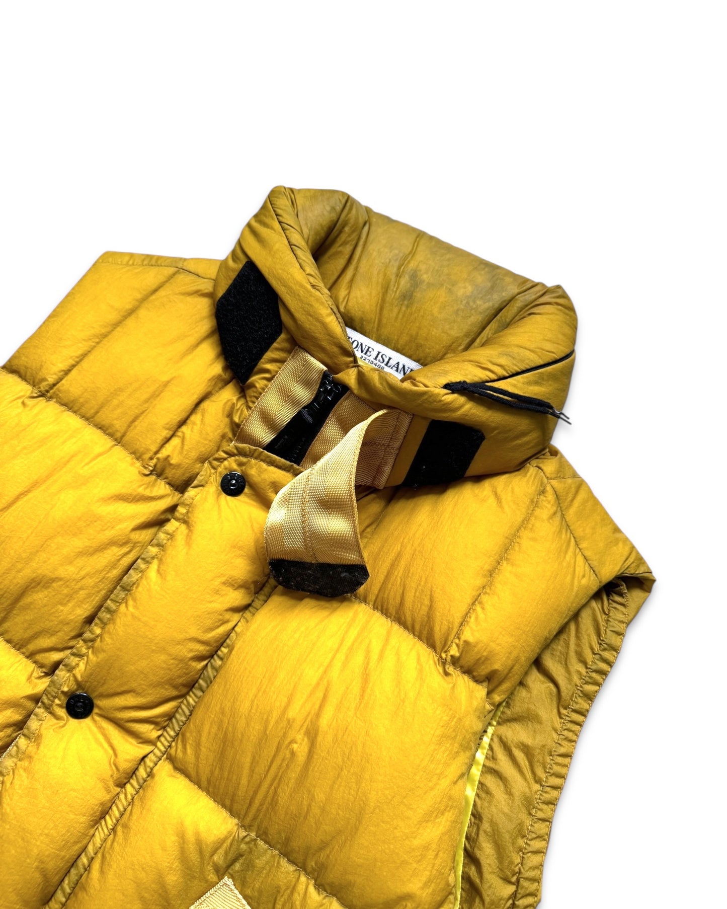 AW08’ Stone Island Opaque Bright Yellow Padded Goose Down Vest