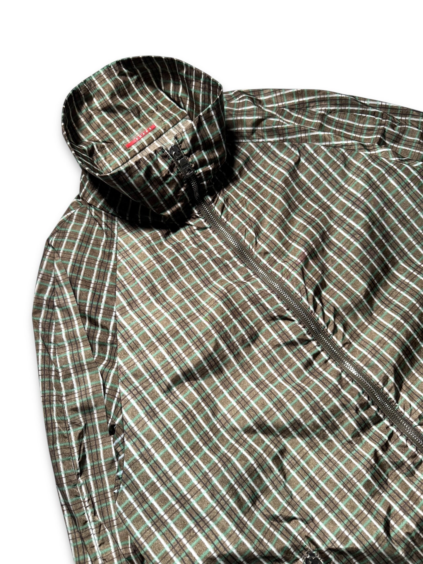 SS07' Prada Plaid Print Cropped Jacket