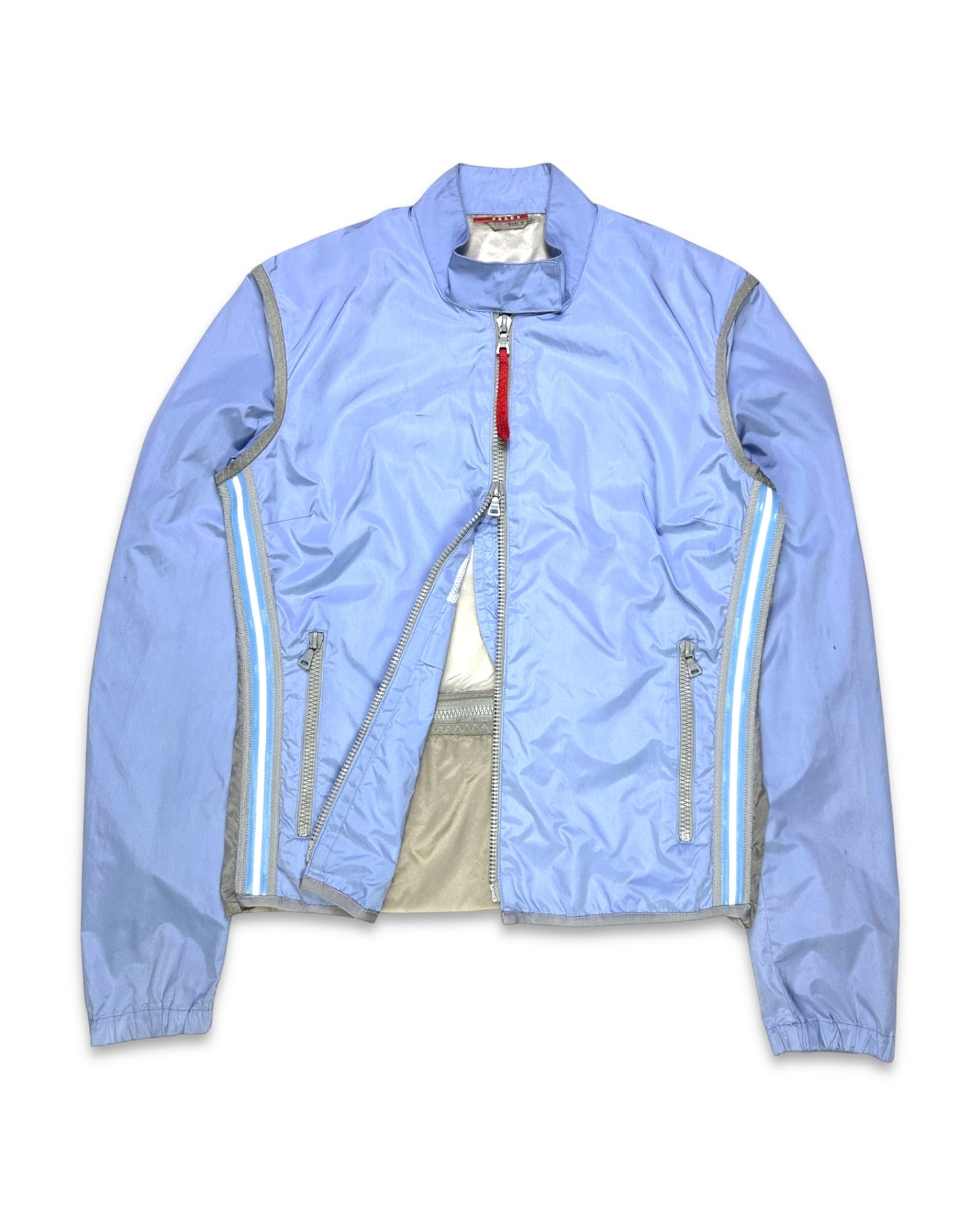 SS00’ Prada Sport Semi Transparent Back Baby Blue Jacket