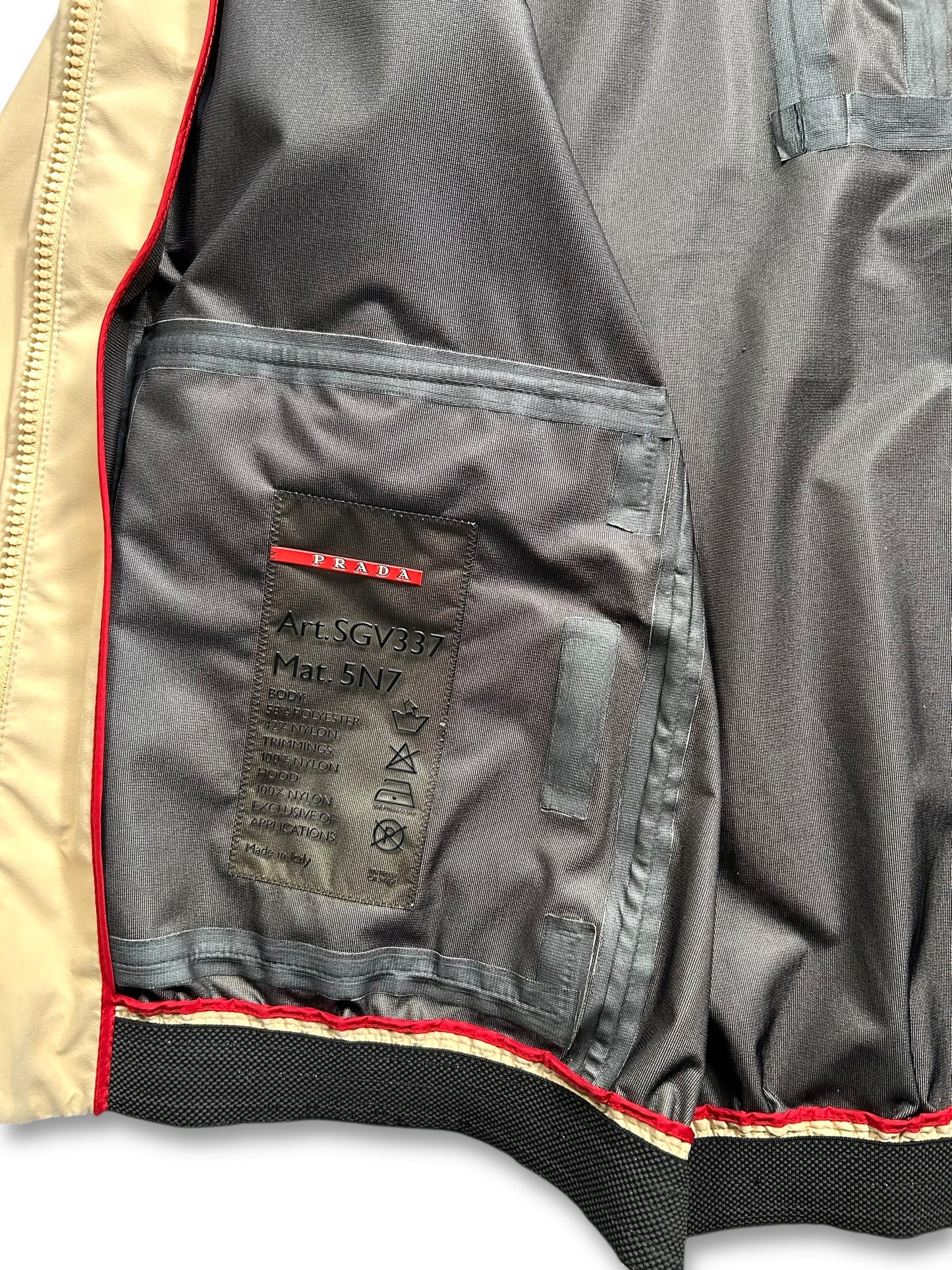 AW01' Prada Luna Rossa Beige Gore-Tex Sailing Jacket