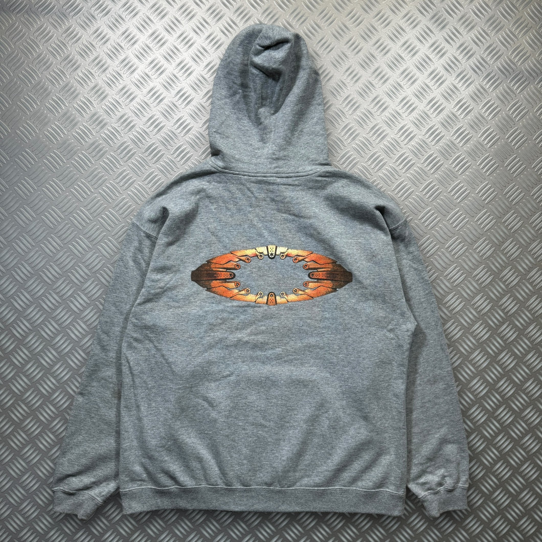 Early 2000's Oakley Grey Machine Hoodie - Large / Extra Large