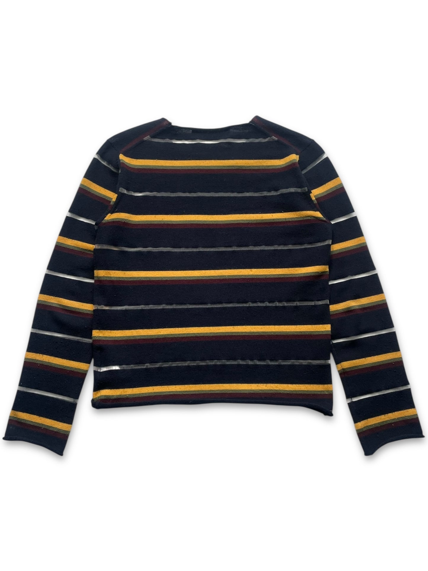 SS04' Comme Des Garcons Homme Plus Striped Transparent Knit