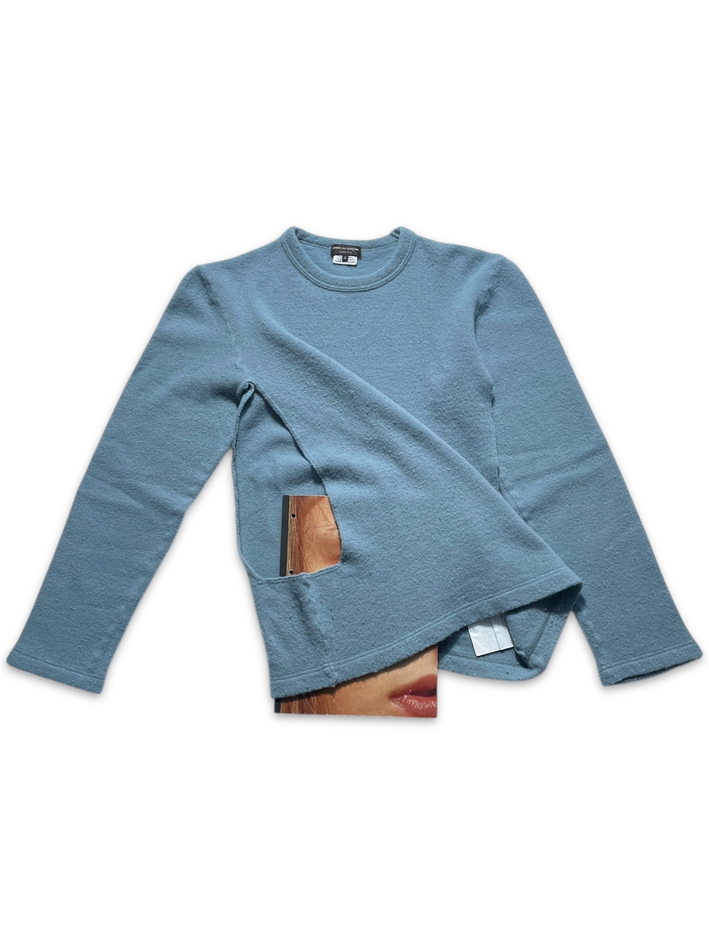 AW22' Comme Des Garcons Homme Plus Sky Blue Knitted Jumper