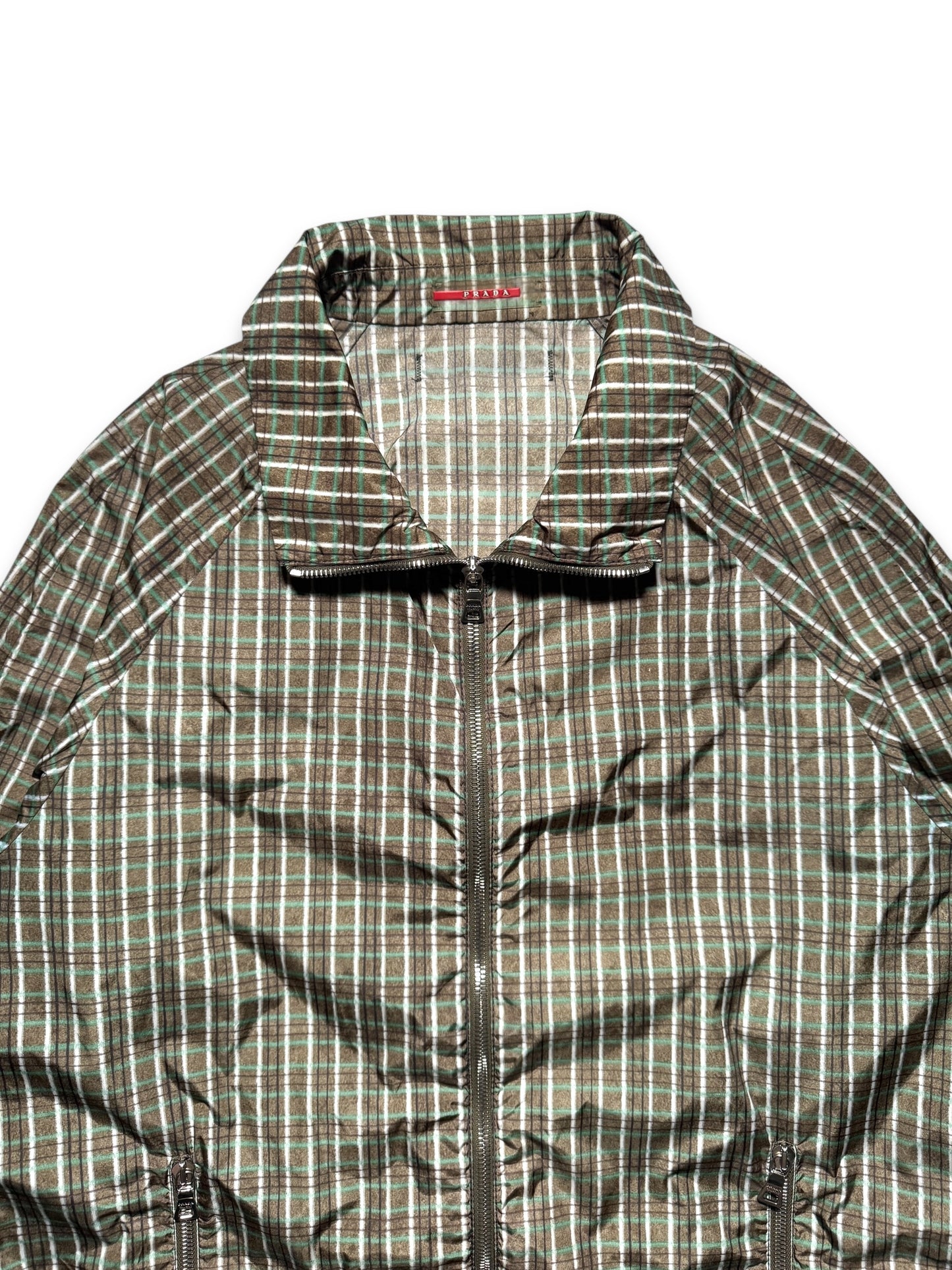 SS07' Prada Plaid Print Cropped Jacket