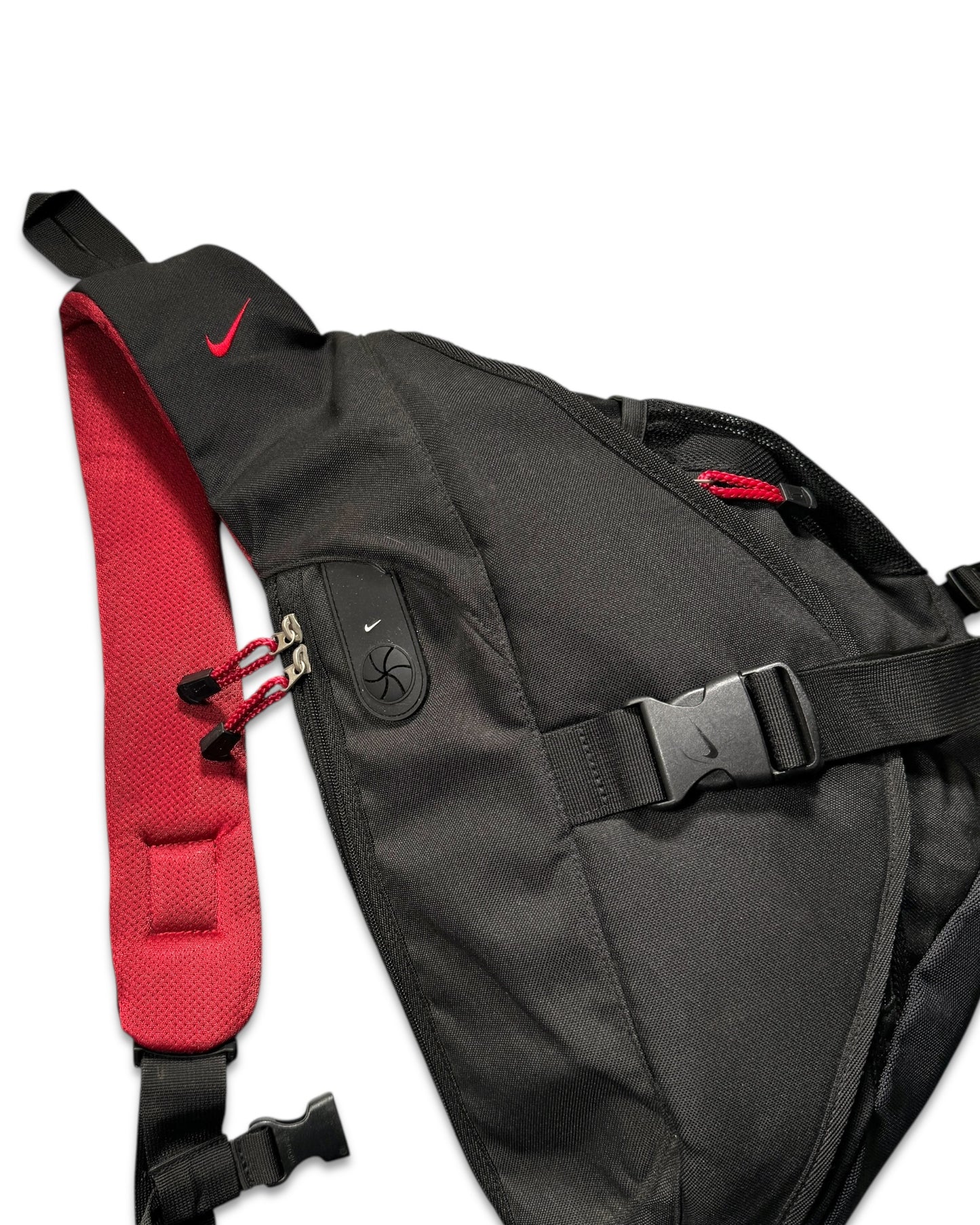 Early 2000's Nike Red/Black Tri-Harness Bag
