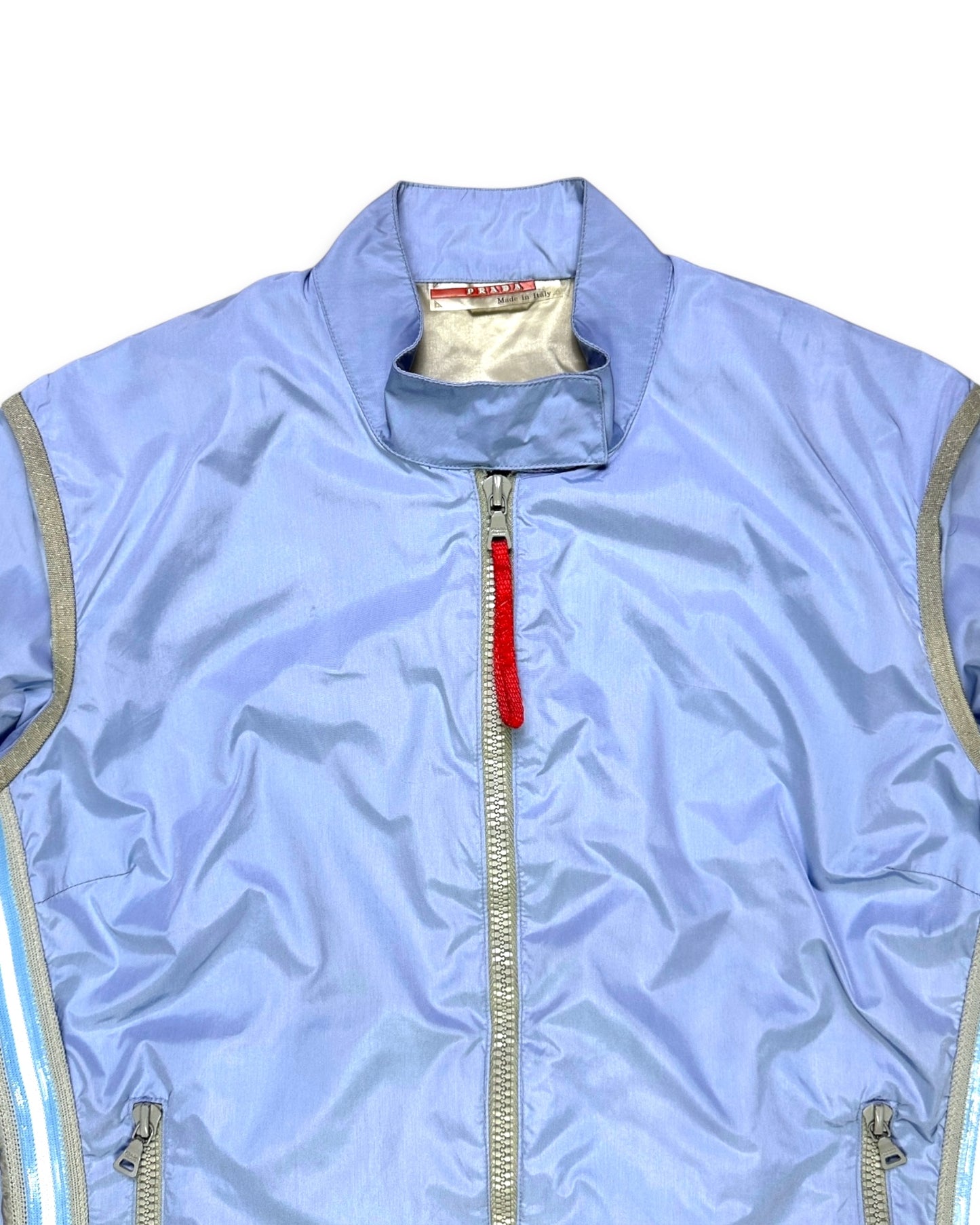 SS00’ Prada Sport Semi Transparent Back Baby Blue Jacket
