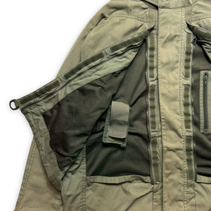 00's Levi's Waxed Cotton Olive Stash Pocket Technical Jacket - Large / Extra Large