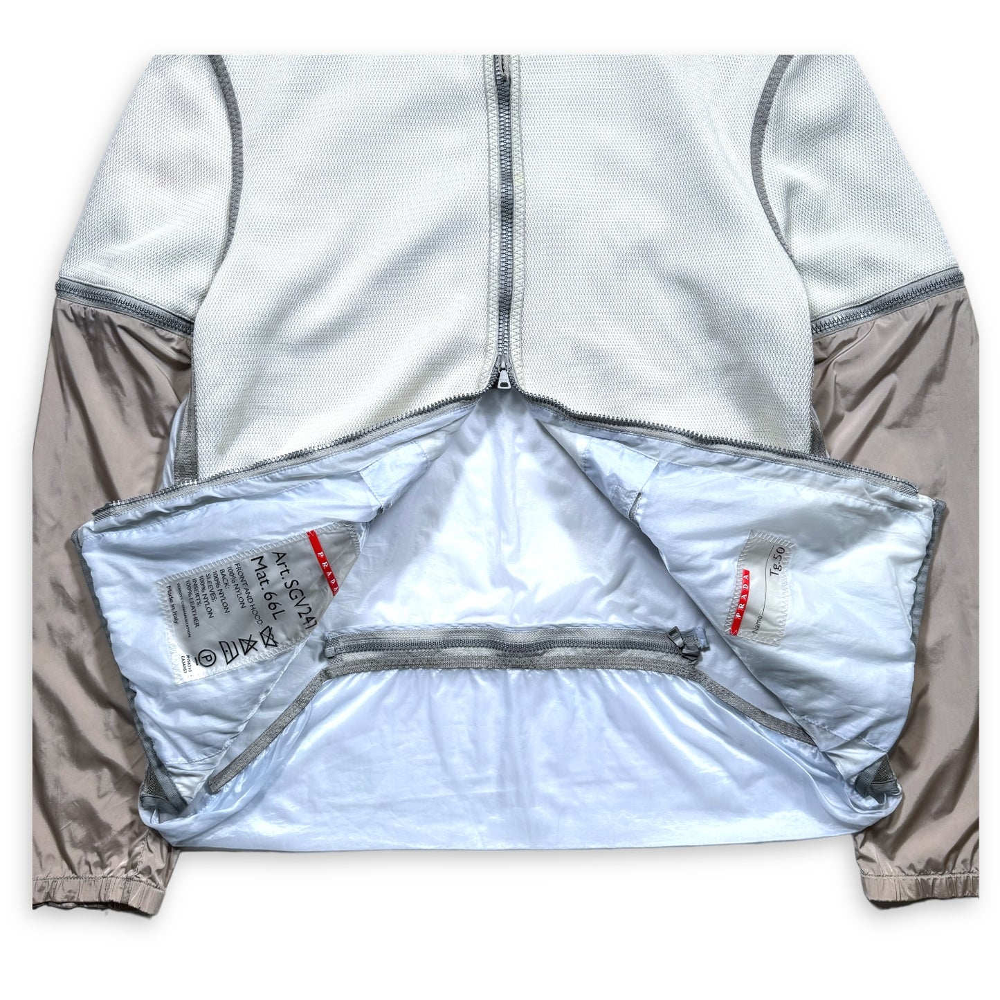 SS99' Prada Sport Transformable Mesh Hooded Jacket