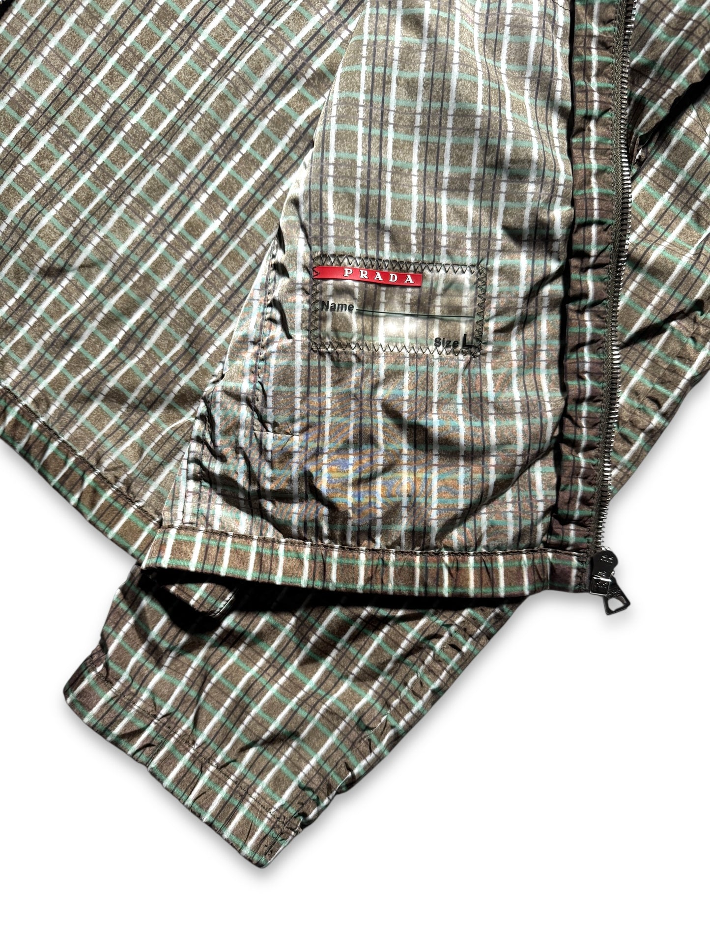 SS07' Prada Plaid Print Cropped Jacket