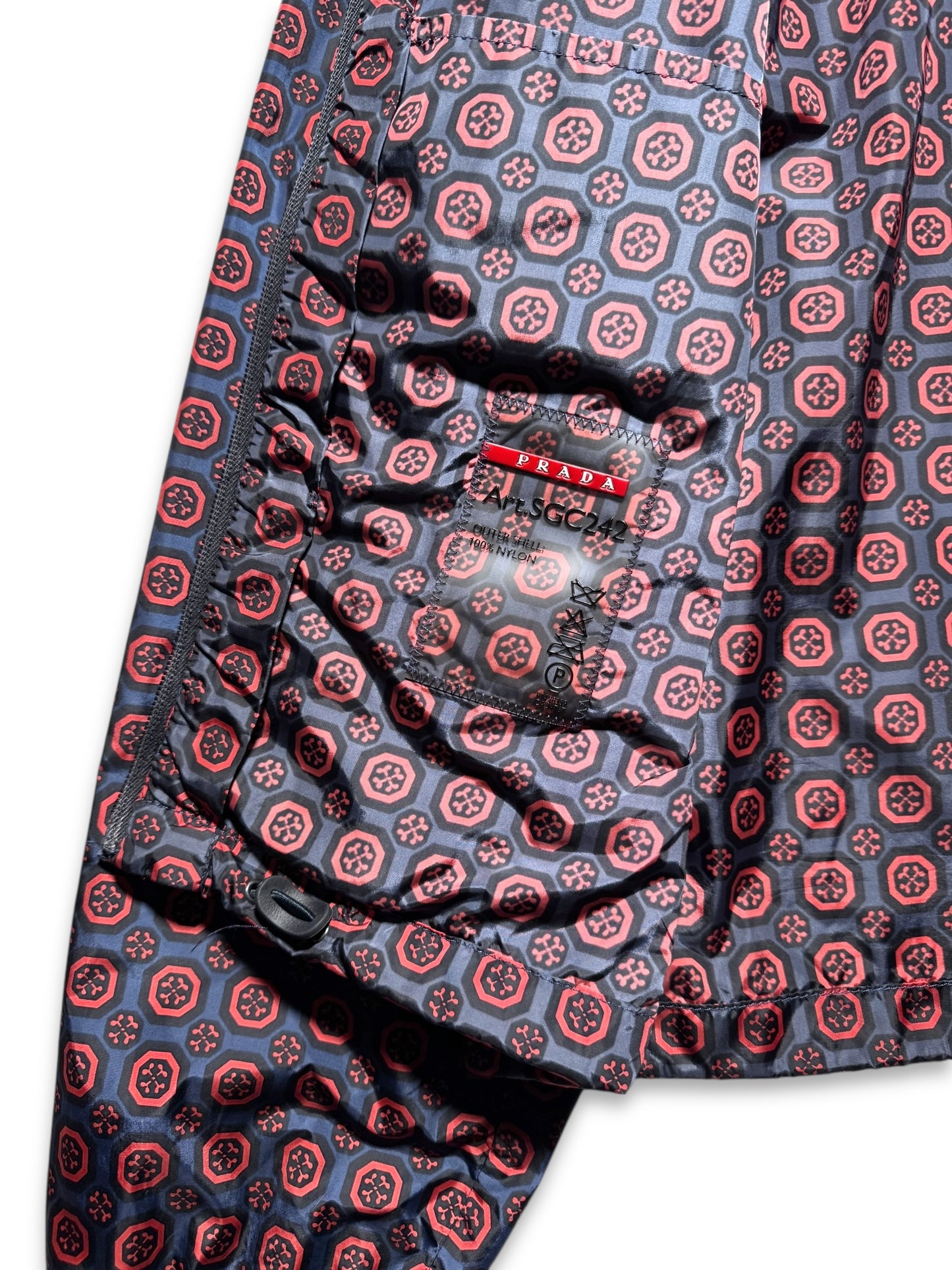 SS11' Prada Sport Nylon Shimmer Persian Pattern Jacket