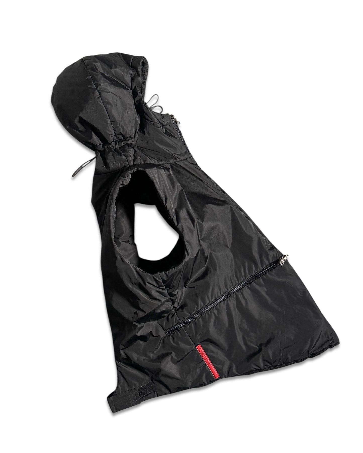 FW99' Prada Sport Packable Hooded Pullover Vest