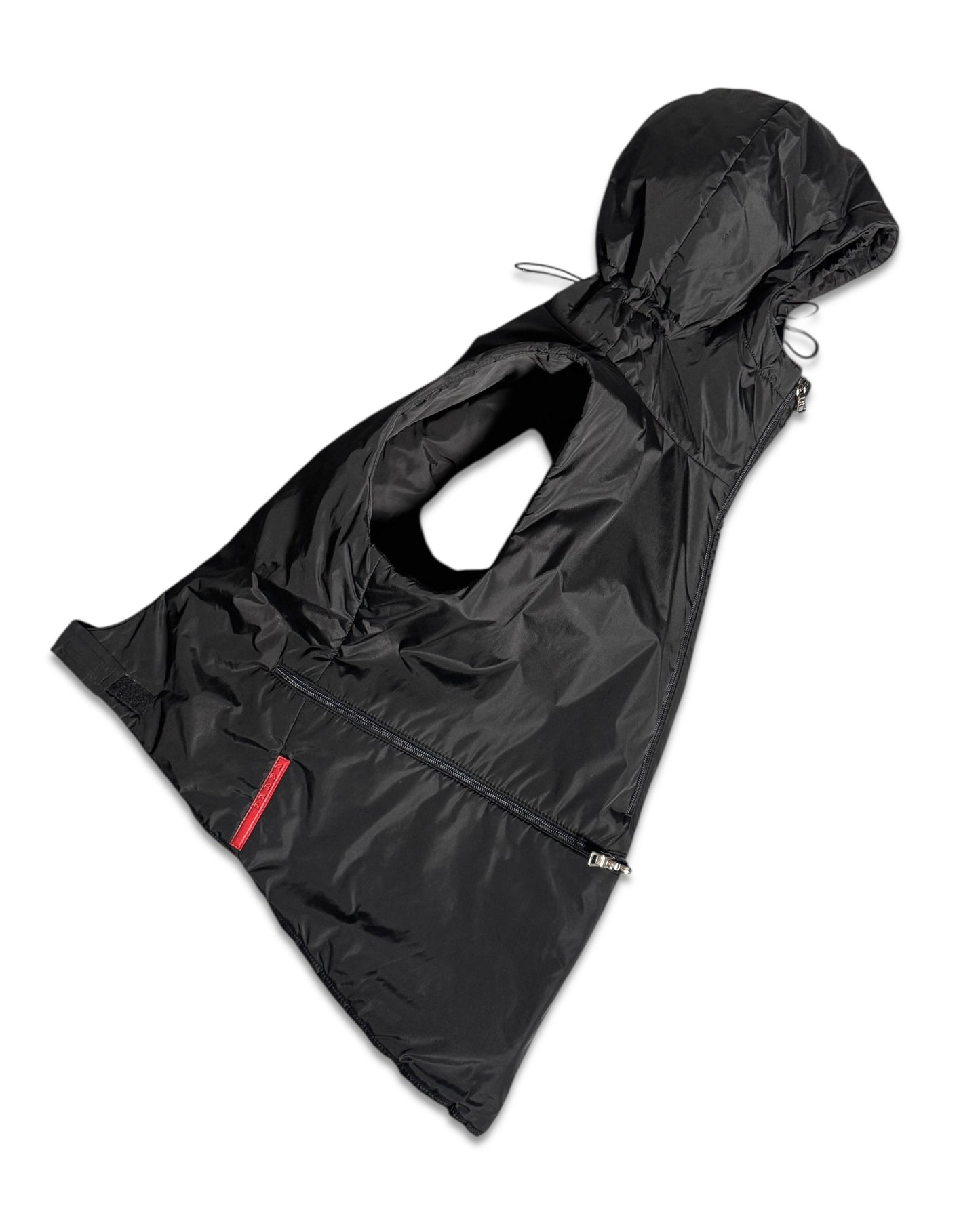 FW99' Prada Sport Packable Hooded Pullover Vest