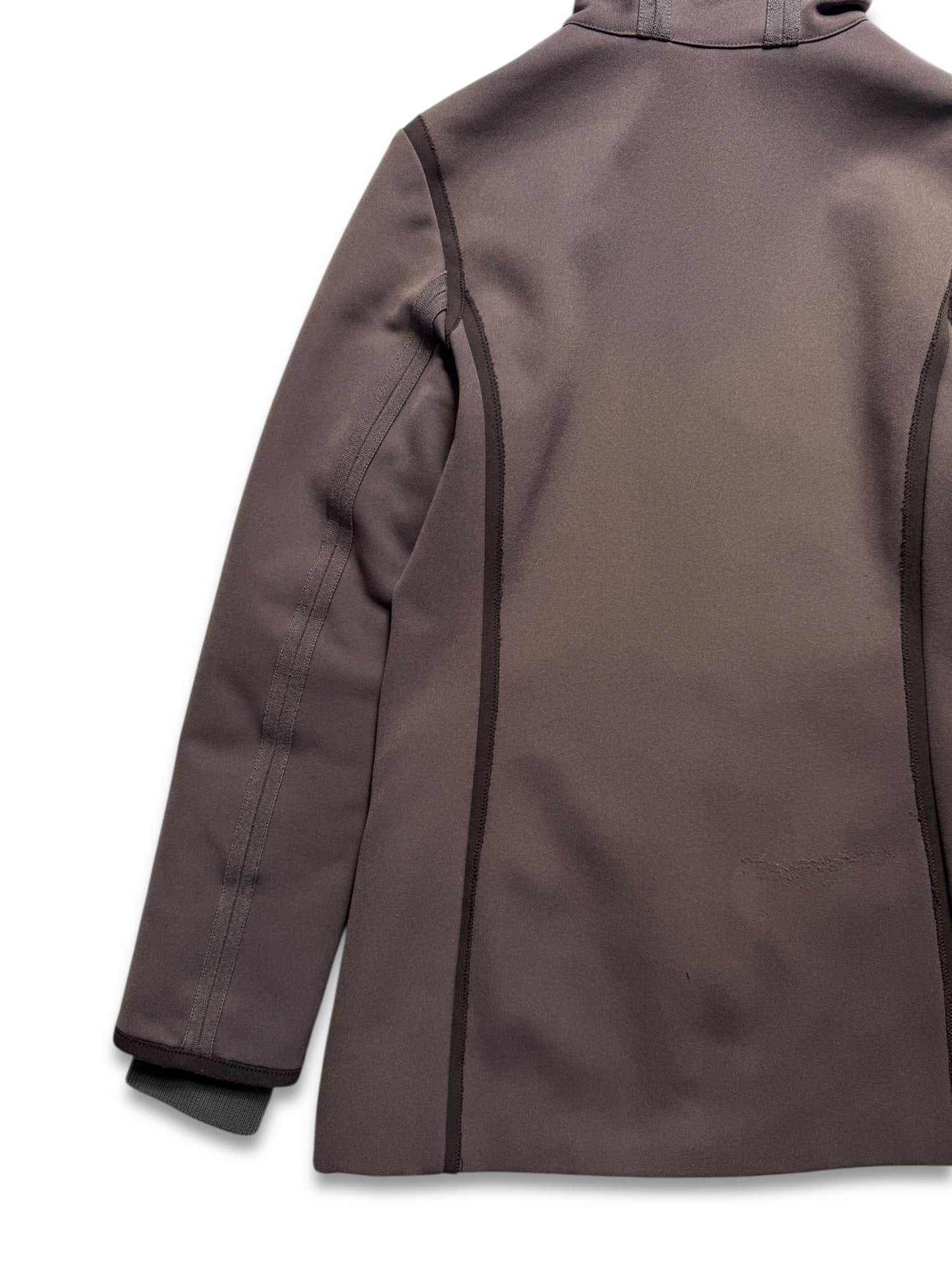 Prada Mainline Washed Brown Hooded Womens Jacket