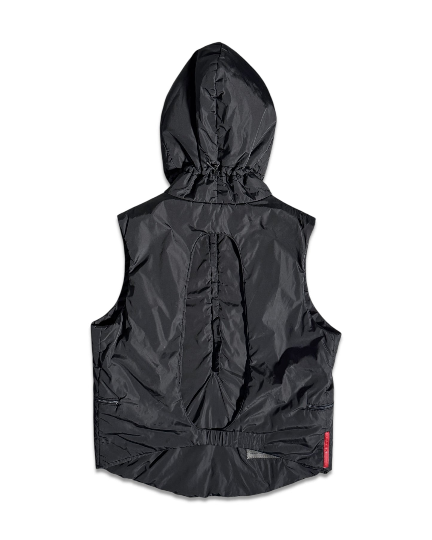 FW99' Prada Sport Packable Hooded Pullover Vest