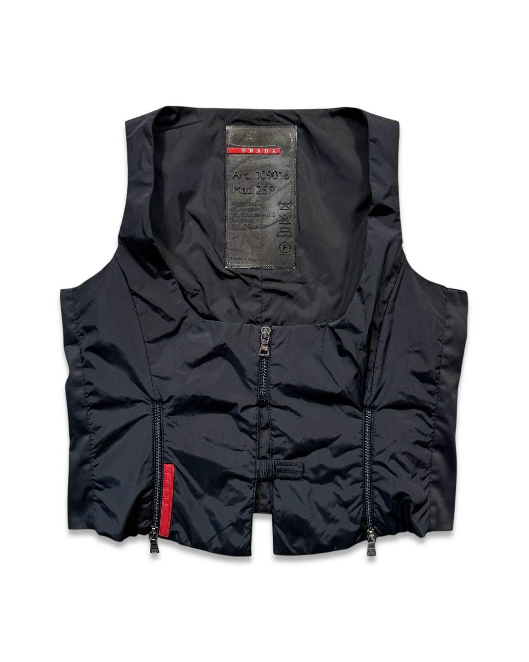 AW99' Prada Sport Jet Black Technical Vest