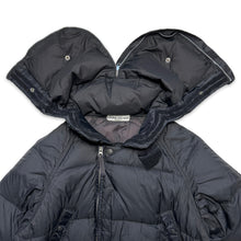 画像をギャラリービューアに読み込む, AW08&#39; Stone Island Black Off Centre Zip Opaque Puffer Jacket - Medium