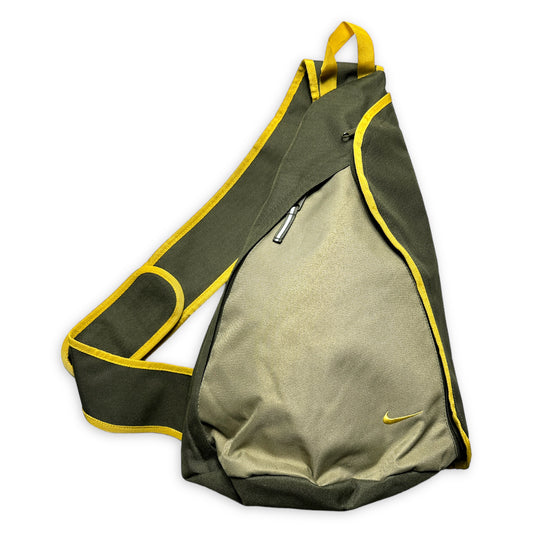 Sac bandoulière Nike vert kaki/jaune