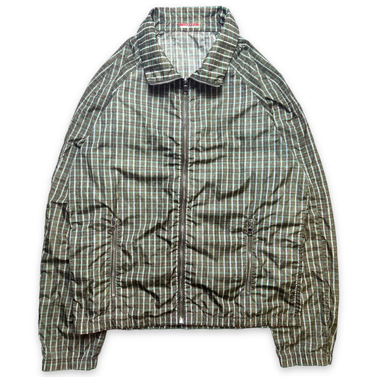 Prada Linea Rossa Veste à carreaux en nylon - Moyen