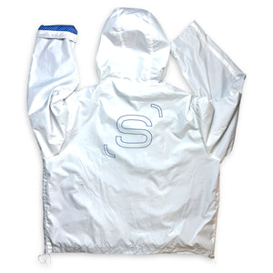 Adolfo Domínguez Pure White Asymmetrical Zip Jacket - Medium/Large