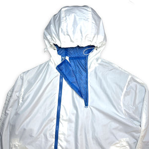 Adolfo Domínguez Pure White Asymmetrical Zip Jacket - Medium/Large