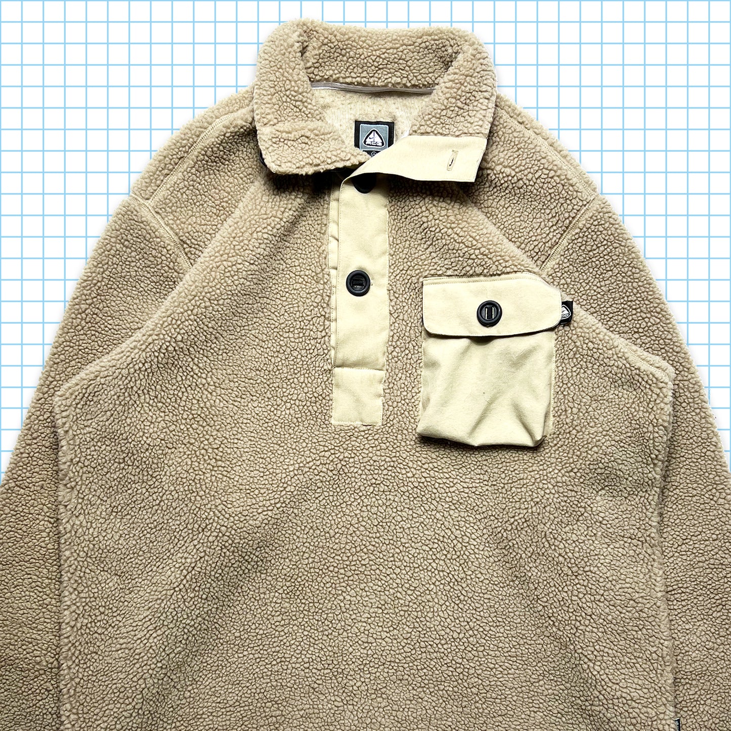Nike ACG Deep Pile Sherpa Quarter Button Up - Medium / Large