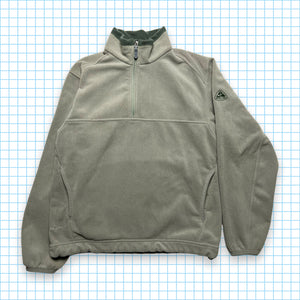 Nike ACG Khaki/Grey Quarter Zip Fleece - Small / Medium