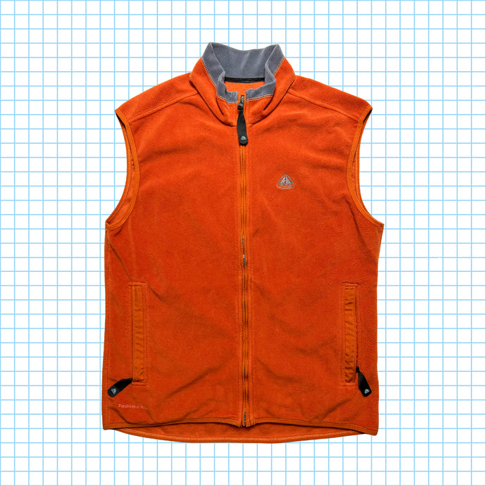 Nike ACG Burnt Orange Fleece Vest - Medium