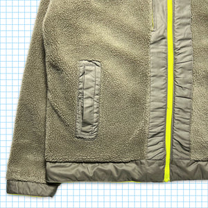 Nike ACG Volt Green Fleece Nylon Reversible Jacket - Extra Large