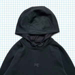 Arc'teryx Center Logo Sweat à capuche brodé noir - Moyen / Grand