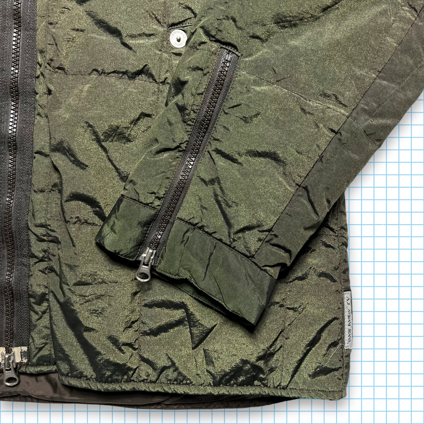 Armani Jeans Forest Green Shimmer Jacket - Medium