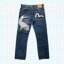 Load image into Gallery viewer, Evisu Koi Carp Embroidered Selvedge Denim Jeans - 34/36” Waist
