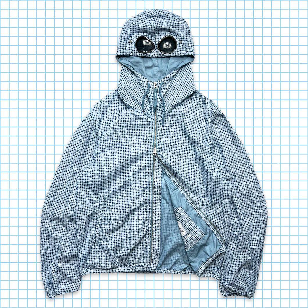 CP Company Baby Blue Pattern Goggle Jacket - Large / Extra Large