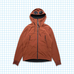 CP Company Burnt Orange Soft Shell Goggle Jacket - Large