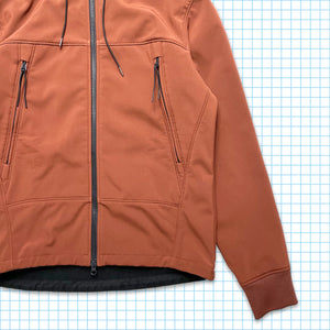 CP Company Burnt Orange Soft Shell Goggle Jacket - Large