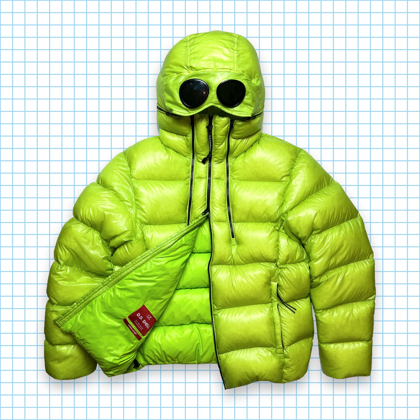 CP Company Volt Green D.D. Shell Down Jacket - Large
