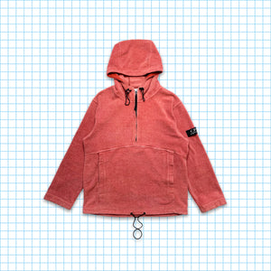 vintage CP Company Peach Towelling Quarter Zip Anorak AW00' - Moyen / Grand