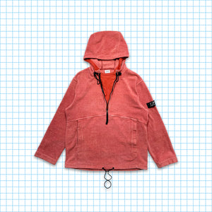 vintage CP Company Peach Towelling Quarter Zip Anorak AW00' - Moyen / Grand