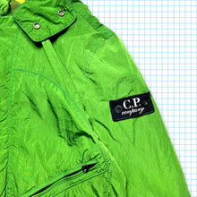 Load image into Gallery viewer, Vintage 90&#39;s CP Company Acid Green Google Jacket - Small