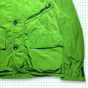 Vintage 90's CP Company Acid Green Google Jacket - Small