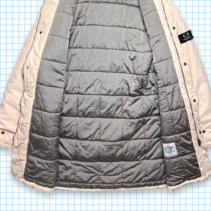 Fin des années 90 CP Company Baby Pink Tri-Pocket Parka Down Jacket - Moyen