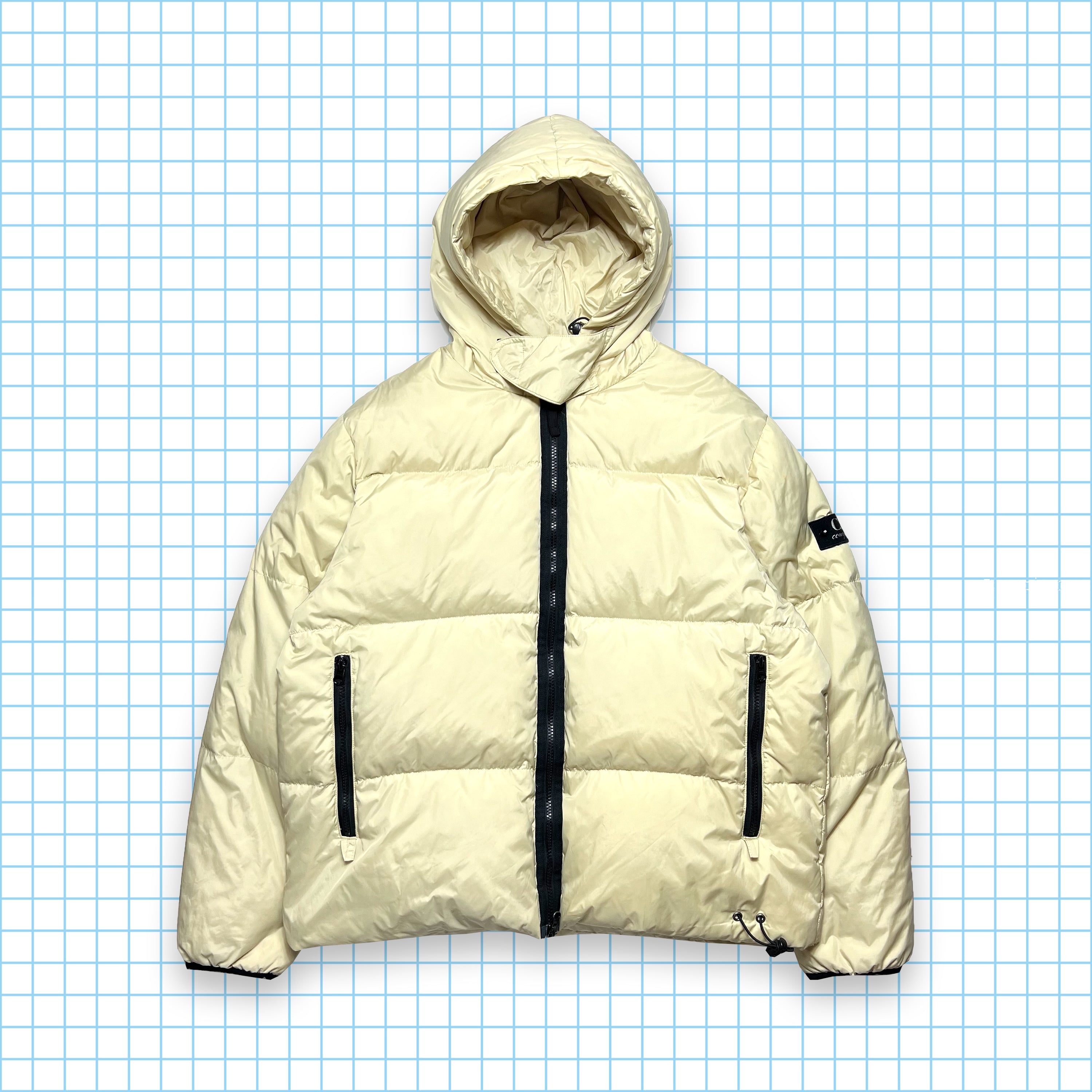 Vintage CP Company Pearl White Piuma D'Oca Down Jacket AW01' - Medium