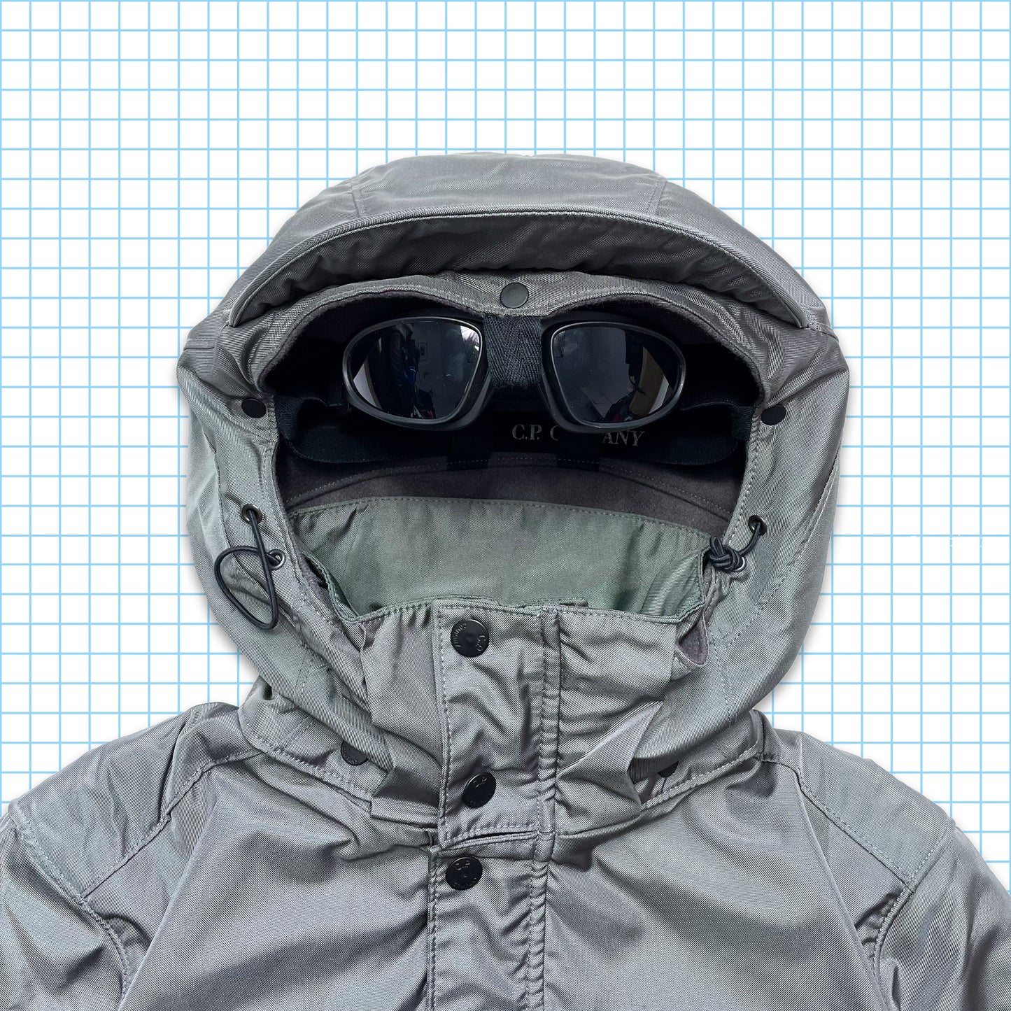 CP Company Baruffaldi Grey Technical Sunglasses Hooded Jacket AW08' - Small
