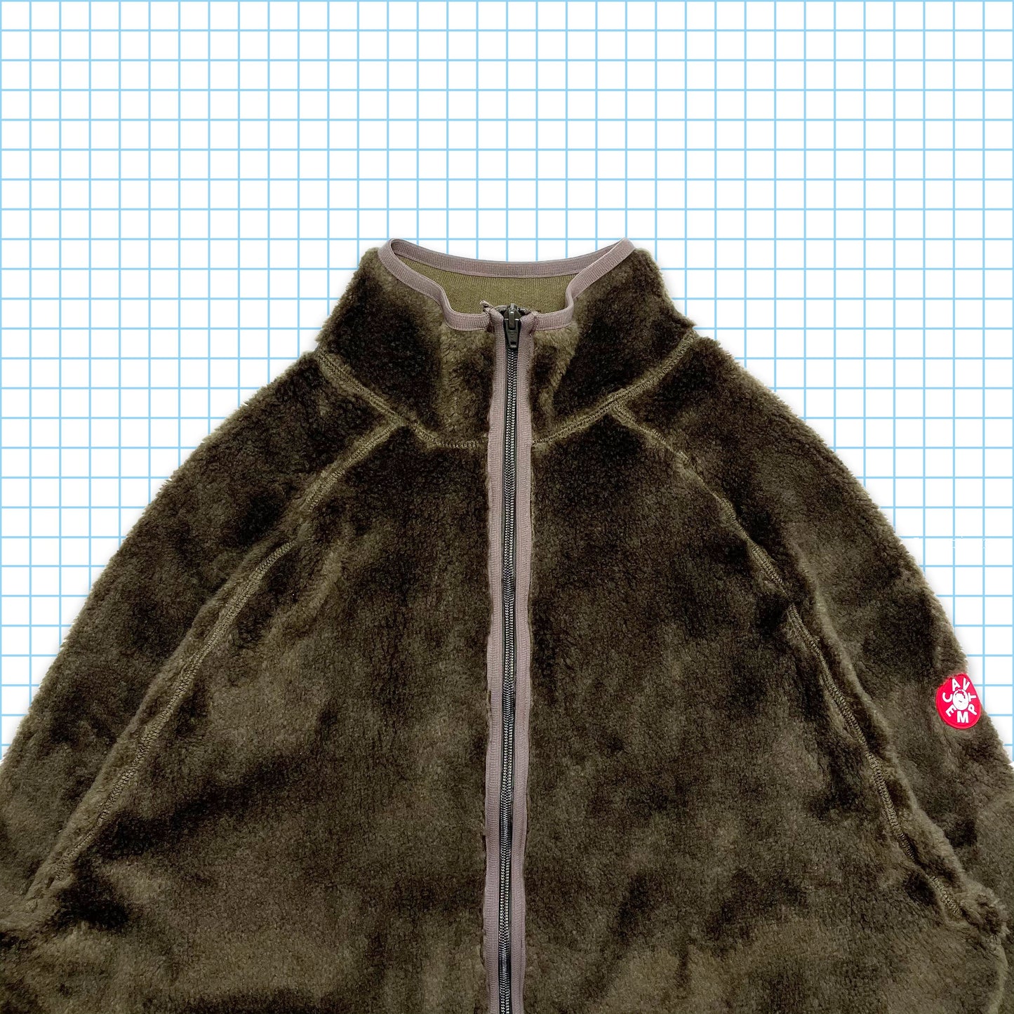 Cav Empt Dark Green Piped Fleece - Extra Large