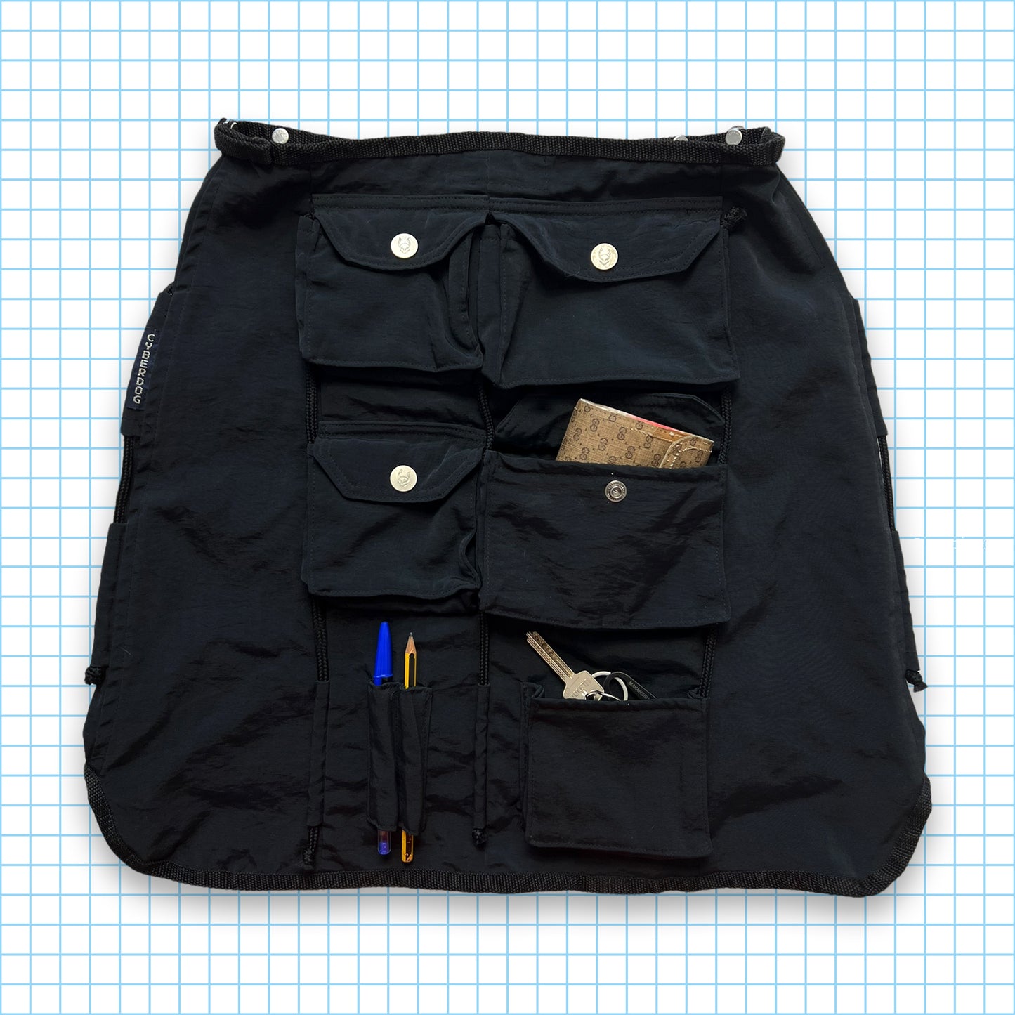 Vintage Cyberdog Multi Pocket Skirt - 4-8 Womens